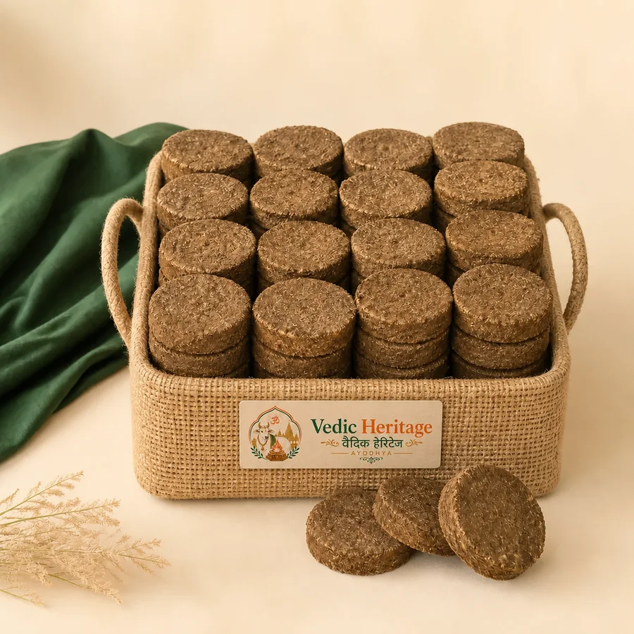 Illustrative image of Cow Dung Cake — Pack of 25